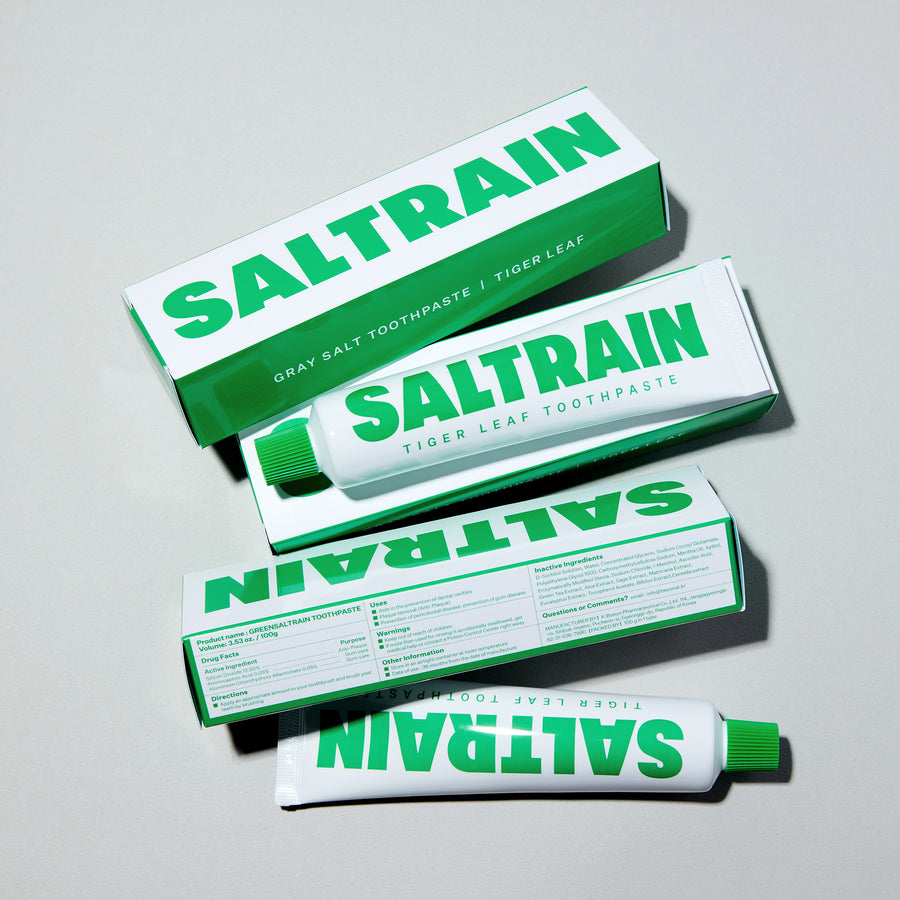 Gray Salt Toothpaste Tiger Leaf 100g | SALTRAIN | Chyaaa | Chyaaa